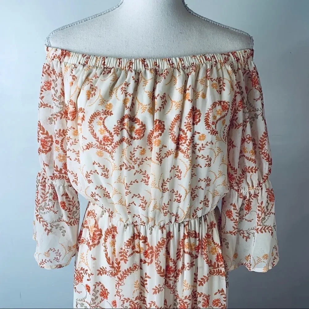 As U Wish Off Shoulder Maxi Dress Sz S